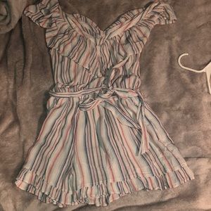 Multicolor stripped romper
